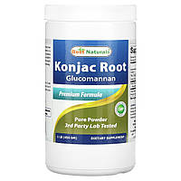 Глюкоманнан порошок коньяк корінь, Best Naturals, 454 г