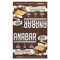 The Anabar, шоколадний батончик із протеїном, молочний шоколад Campfire S'Mores, 12 батончиків по 65 г (2,29 унції)