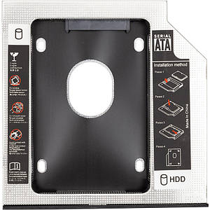 Адаптер HDD 2.5" для ноутбука у відсік CD-ROM PowerPlant HB390014 (12.7 мм)