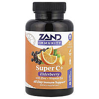 Вітаміни для імунітету бузина цинк та вітамін Д3 Zand (Immunity Super C+ Elderberry with Zinc/Vitamin D3) 60 таблеток