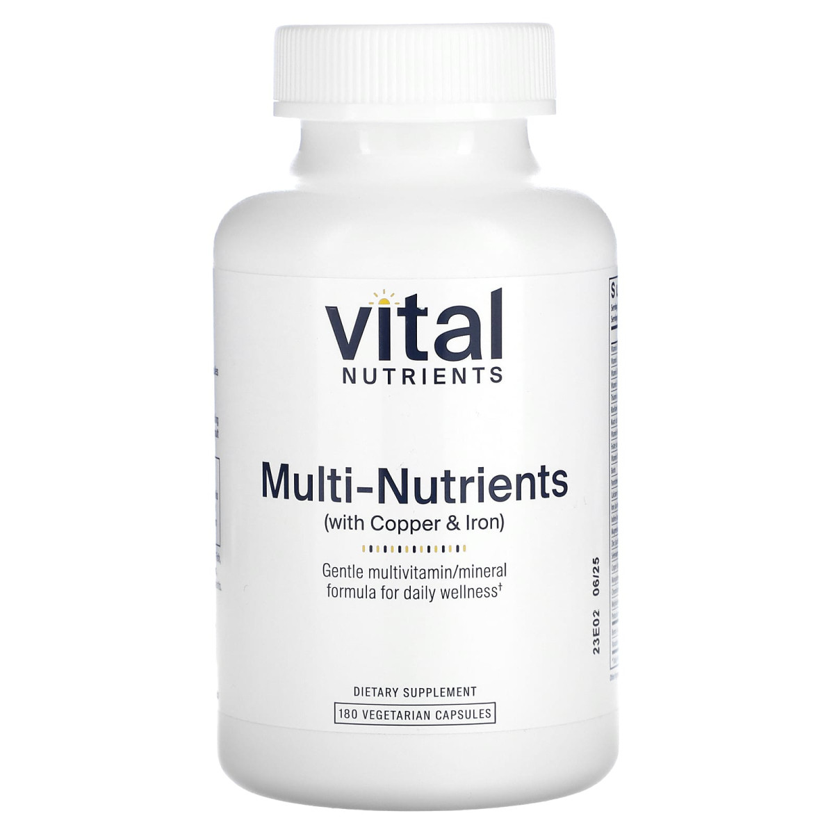 Vital Nutrients, мультинутрієнти (з міддю та залізом), 180 вегетаріанських капсул