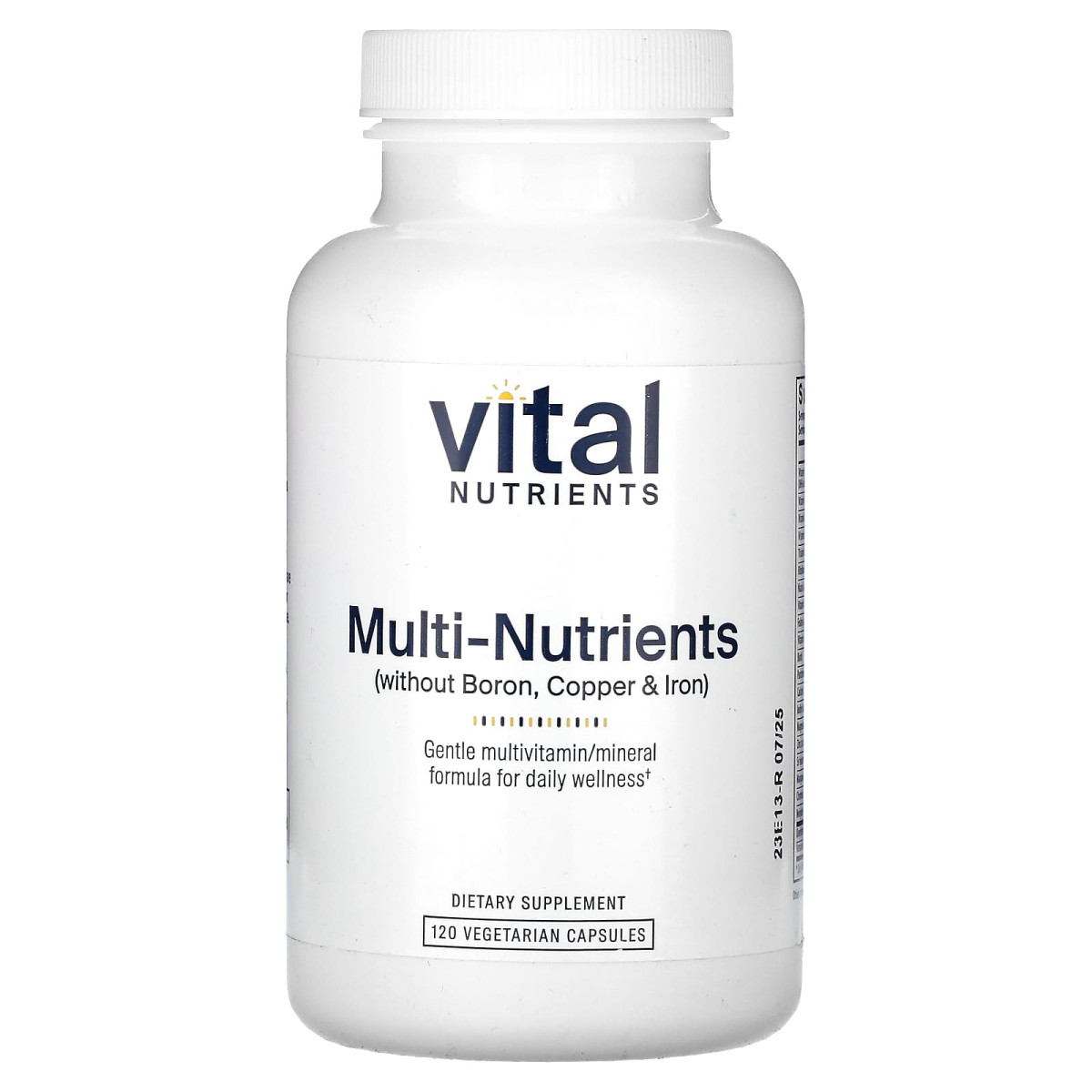 Vital Nutrients, мультинутриенти без бору, міді та заліза, 120 вегетаріанських капсул