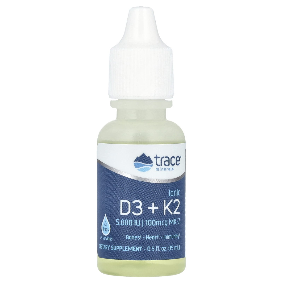 Trace Minerals ®, Ionic D3 + K2, 15 мл (0,5 рідк. унції)