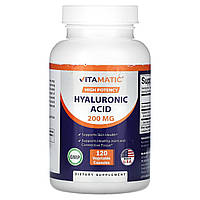 Vitamatic, гіалуронова кислота, висока ефективність, 200 мг, 120 рослинних капсул