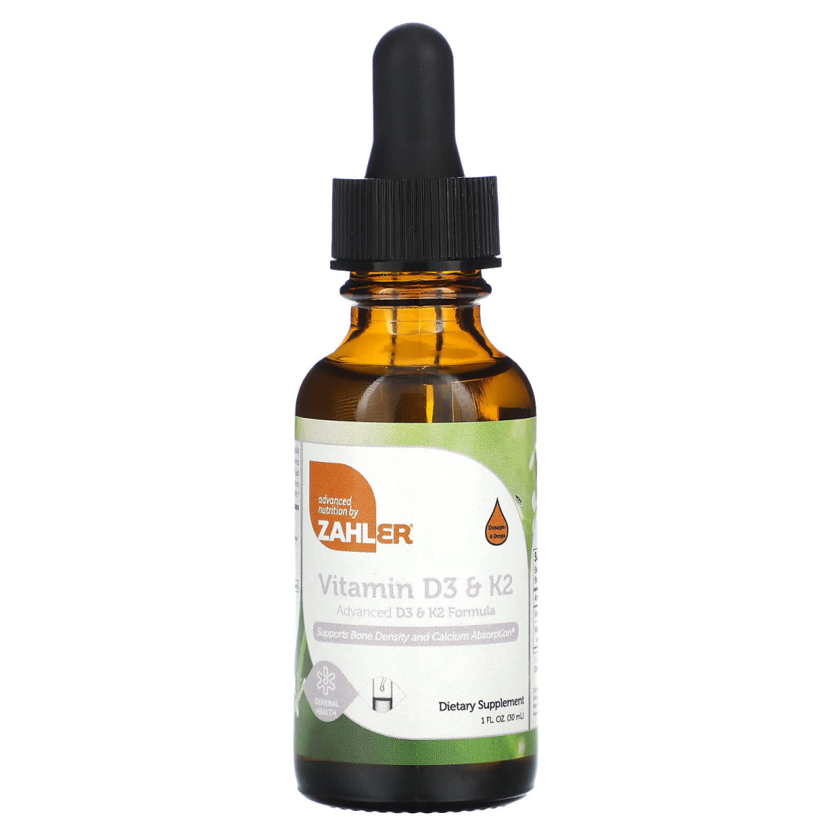 Zahler, вітаміни D3 і K2, 30 мл (1 рідк. унція)