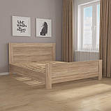 Ліжко двоспальне з ламелями, фасад МДФ GM-19, фото 4