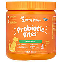 Zesty Paws, probiotic bites, для собак будь-якого віку, курка, 90 м’яких жувальних таблеток, 315 г (11,1 унції)