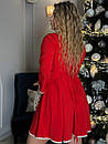 Жіноче червоне коротке плаття пишне, фото 7