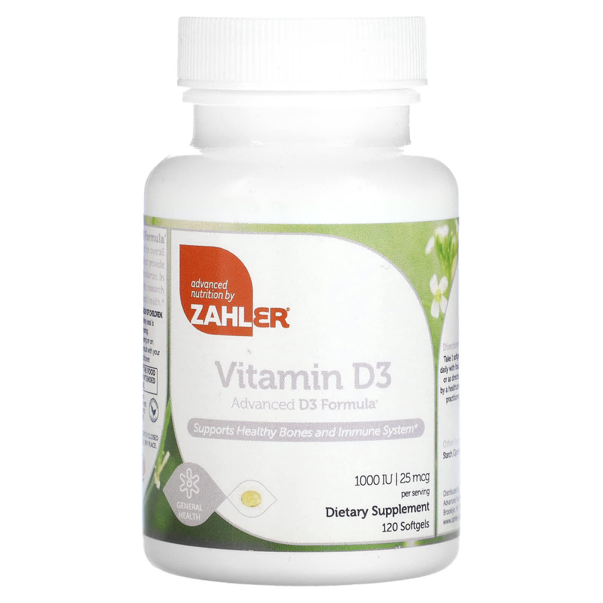 Вітамін D-3 Zahler (Vitamin D-3) 1 МО 120 гелевих капсул