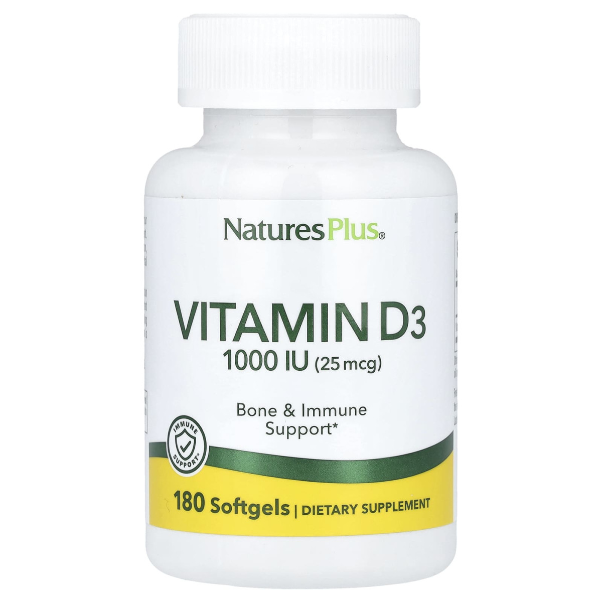 Вітамін D3 Nature's Plus (Vitamin D3) 1000 МО 180 гелевих капсул