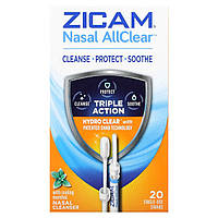 Zicam, AllClear, засіб для очищення носа з охолоджуючим ментолом, 20 одноразових тампонів