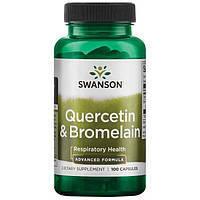 Кверцетин та Бромелайн Swanson (Quercetin & Bromelain) 100 капсул