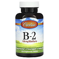 Вітамін В2 рибофлавін Carlson Labs (Vitamin B-2) 100 мг 250 таблеток
