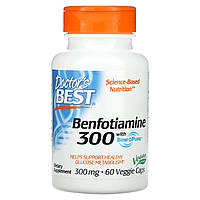 Бенфотіамін 300, Benfotiamine 300 with BenfoPure, Doctor's Best, 300 мг, 60 вегетаріанських капсул
