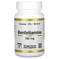 Бенфотіамін California Gold Nutrition (Benfotiamine) 150 мг 30 рослинних капсул