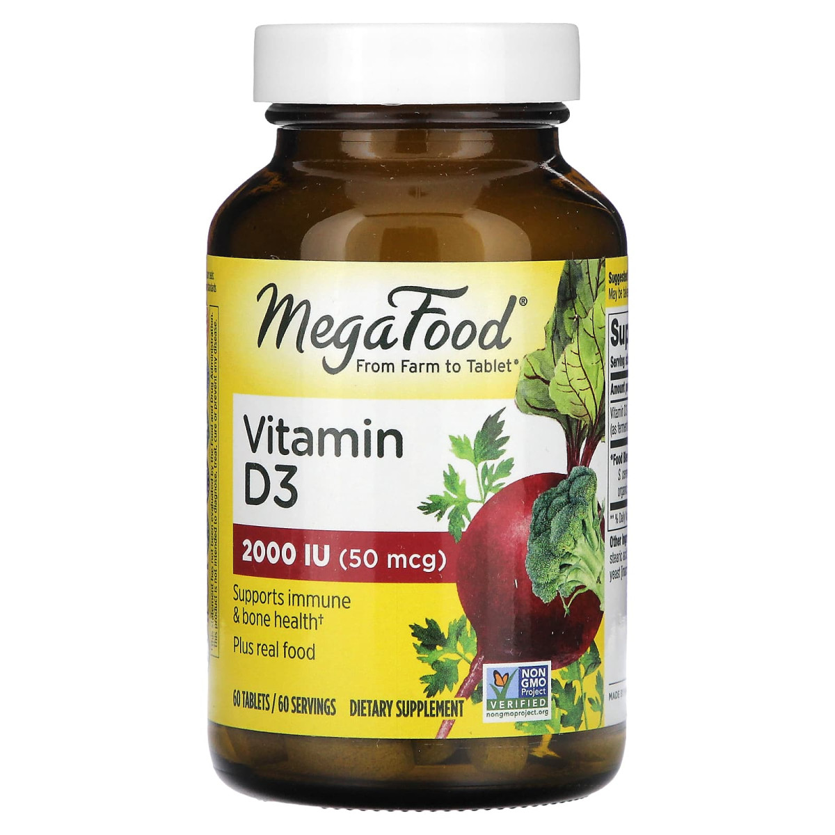 Вітамін Д3 MegaFood (Vitamin D3) 2000 МО 60 таблеток