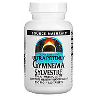 Джімнема Сільвестра Source Naturals (Ultra Potency Gymnema Sylvestre) 550 мг 120 таблеток