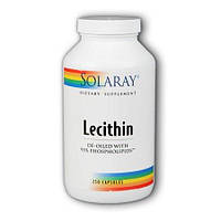 Лецитин із сої, Lecithin, Solaray, 1000 мг, 250 капсул
