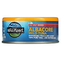 Дикий длинноперий тунець, без додавання солі, Wild Planet, 5 унцій (142 г)