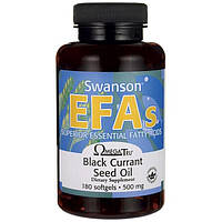Олія з насіння чорної смородини, Black Currant Seed Oil гLA (OmeгaTru), Swanson, 500 мг 180 капсул