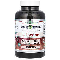 Лізин Amazing Nutrition (L-Lysine) 1000 мг 180 таблеток