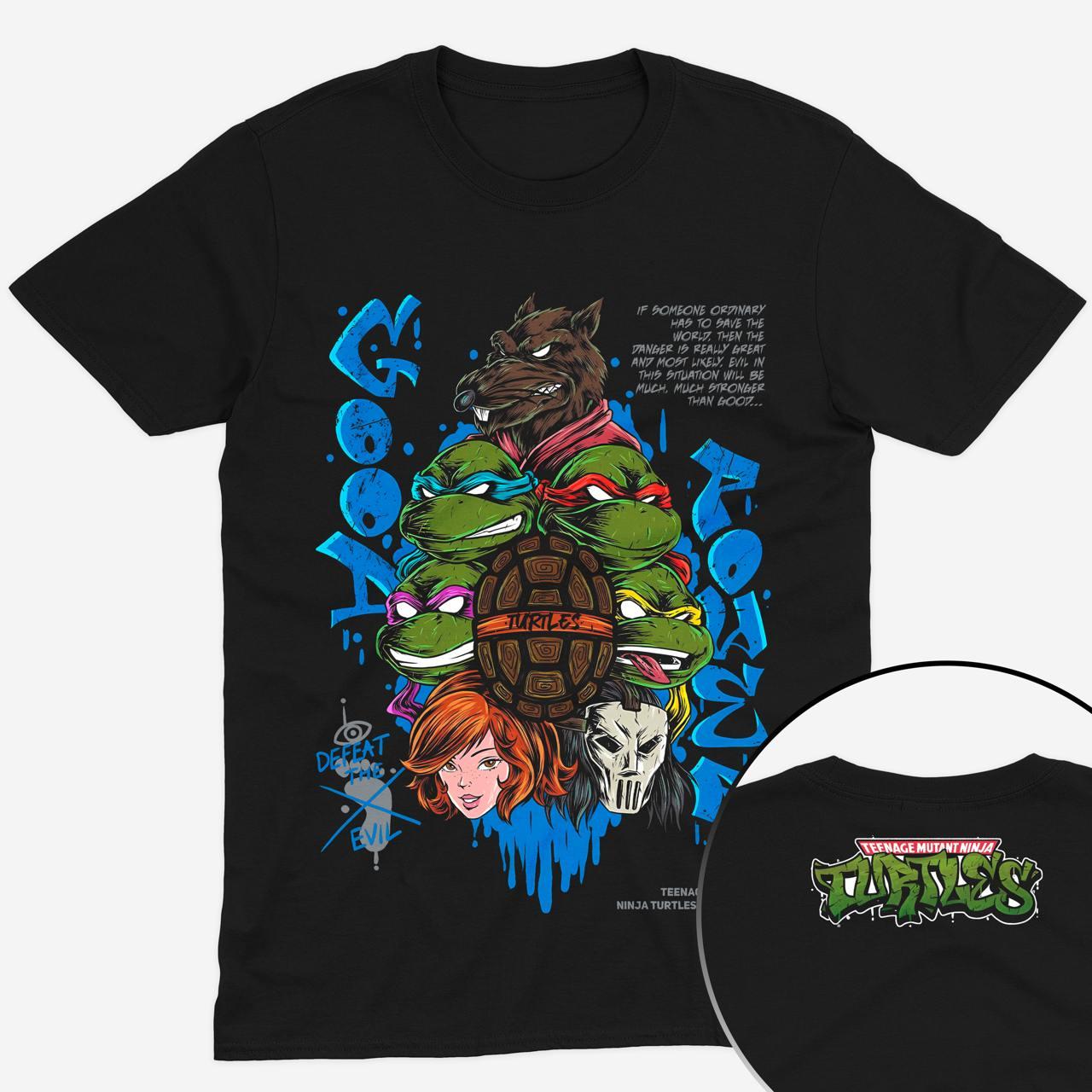 Футболка чорна Morze Teenage Mutant Ninja Turtles V2