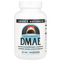 ДМАЕ (диметиламіноетанол) Source Naturals (DMAE) 351 мг 100 капсул