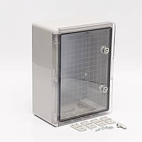Корпус пластиковий IP65 350*500*190 FAR F904 ЩМП, білі двері, щит із монтажною панеллю, бокс, шафа