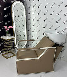 Перукарська мийка Bronx Lux White