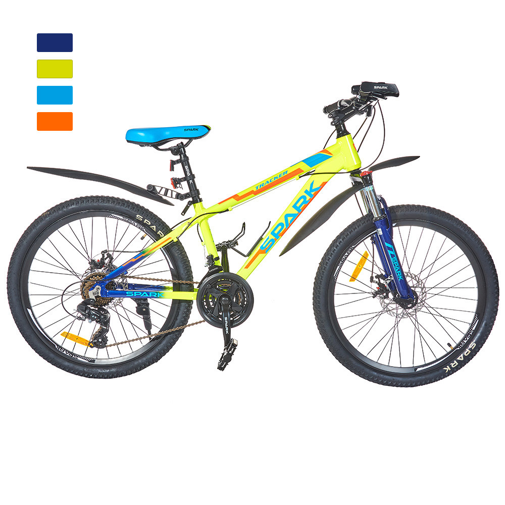 Підлітковий велосипед SPARK TRACKER JUNIOR 197975 (колеса - 24", алюмінієва рама - 13") жовтий