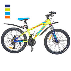 Підлітковий велосипед SPARK TRACKER JUNIOR 197975 (колеса - 24", алюмінієва рама - 13") жовтий