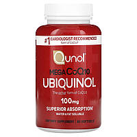 Мега CoQ10 з убіхінолом, Qunol, 100 мг, 60 капсул