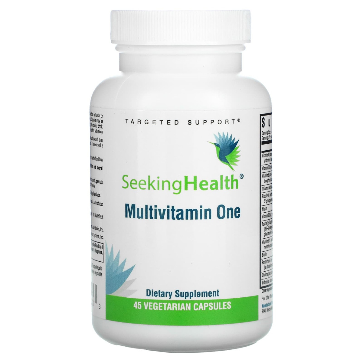 Мультивітаміни з 5-МТГФ та метилом B12 Seeking Health (Optimal Multivitamin Methly One) 45 вегетаріанських капсул