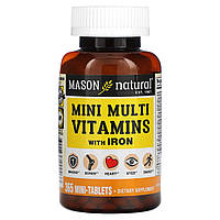Мультивітаміни із залізом Mason Natural (Daily Multiple Vitamins With Iron) 365 таблеток