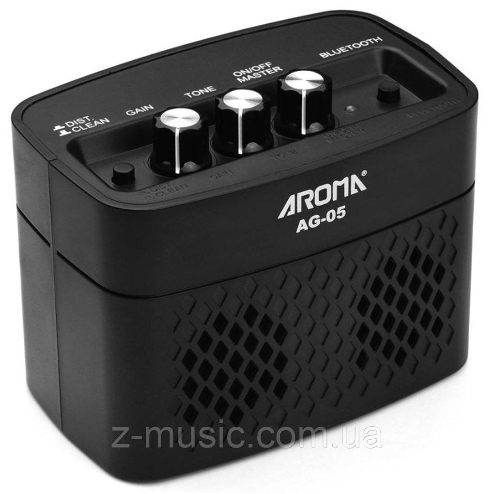 Комбопідсилювач портативний для електрогітари Aroma AG-05 BK, Bluetooth, 5 ват