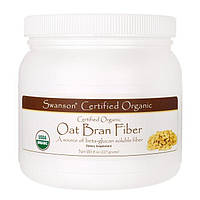 Порошок з вівсяних висівок - сертифікований органічний, Oat Bran Fiber Powder - Certified Organic, Swanson, 8 oz Pwdr