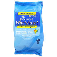 Очищувальні серветки, Witch Hazel, Cleansing Cloths, Dickinson Brands, 25 серветок без ополіскування