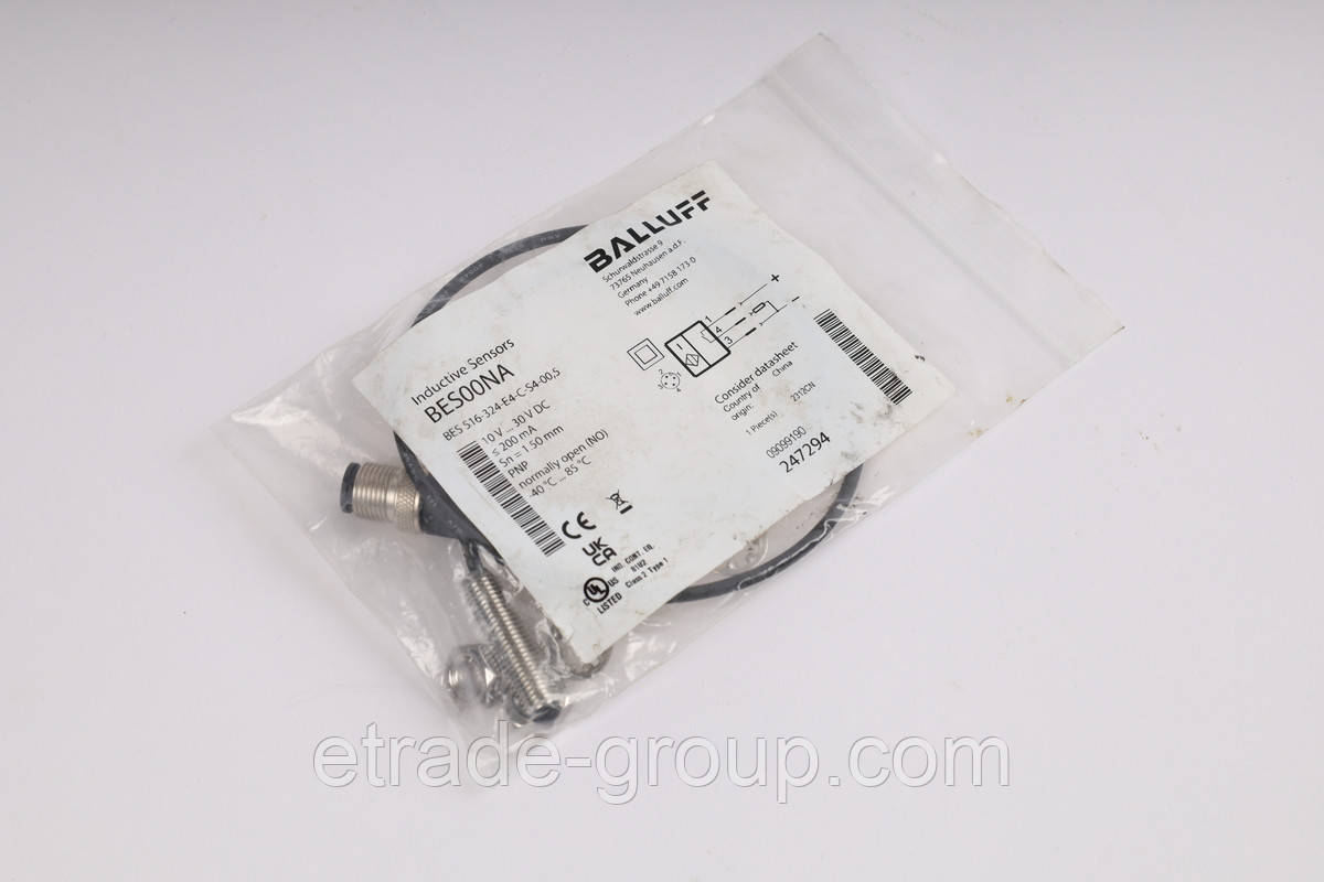 Індуктивний датчик BALLUFF BES_516-324-E4-C-S4-00;5 (BES00NA), фото 1