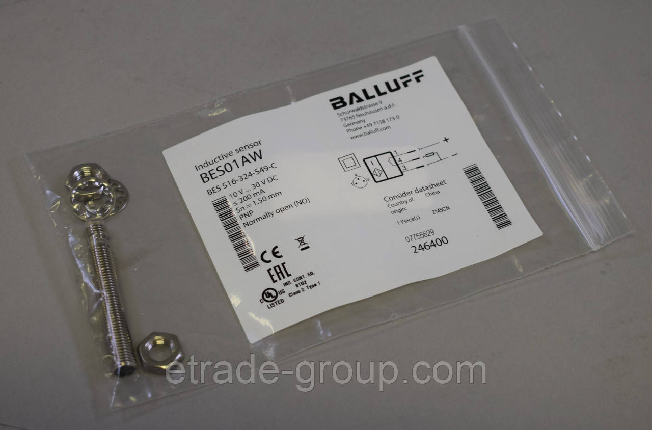 Індуктивний датчик BALLUFF BES_516-324-S49-C (BES01AW)
