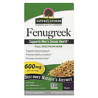 Пажитник Nature's Answer (Fenugreek) 600 мг 90 капсул