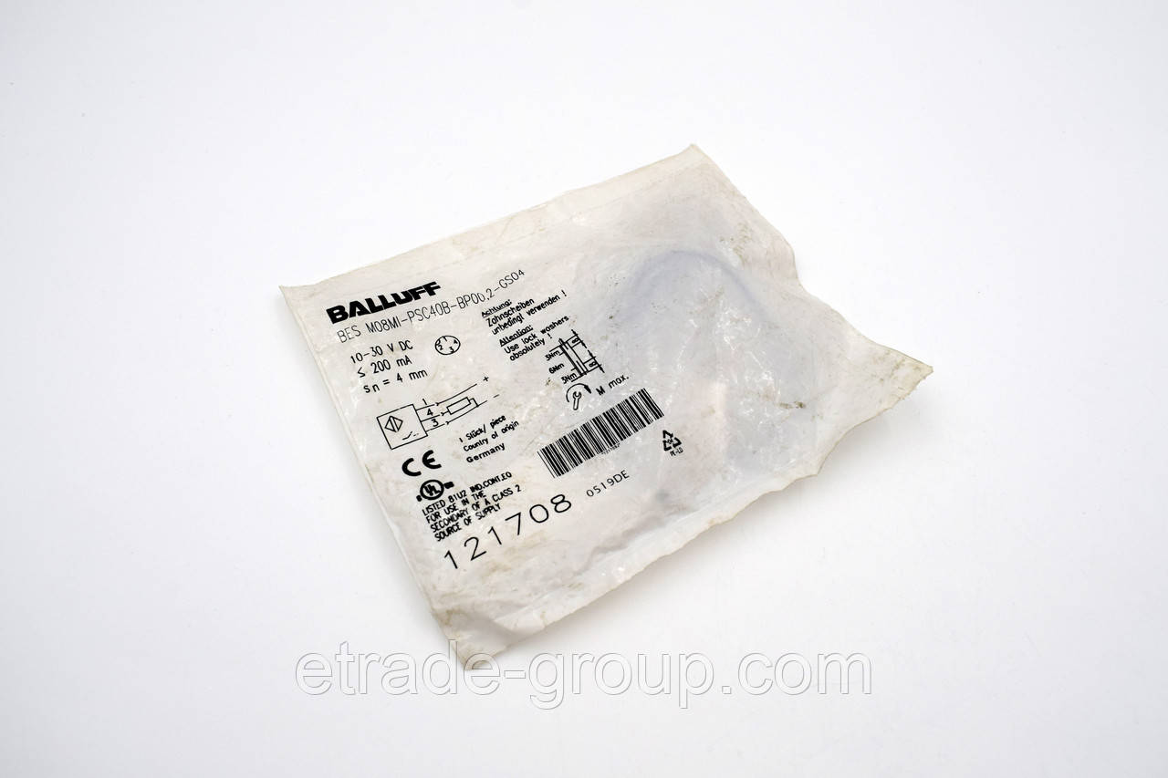 Індуктивний датчик BALLUFF BES_M08MI-PSC40B-BP00;2-GS04 (BES01ZU)