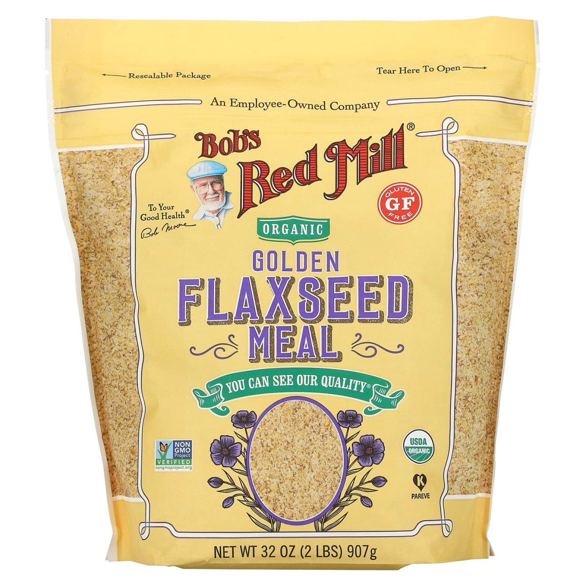 Органічне борошно з золотистого лляного насіння Bob's Red Mill (Organic Golden Flaxseed Meal) 907 г