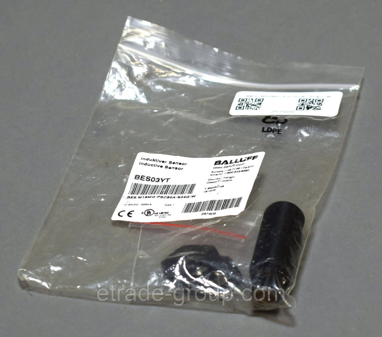 Індуктивний датчик BALLUFF BES_M18MG-PSC80A-S04G-W (BES03YT)