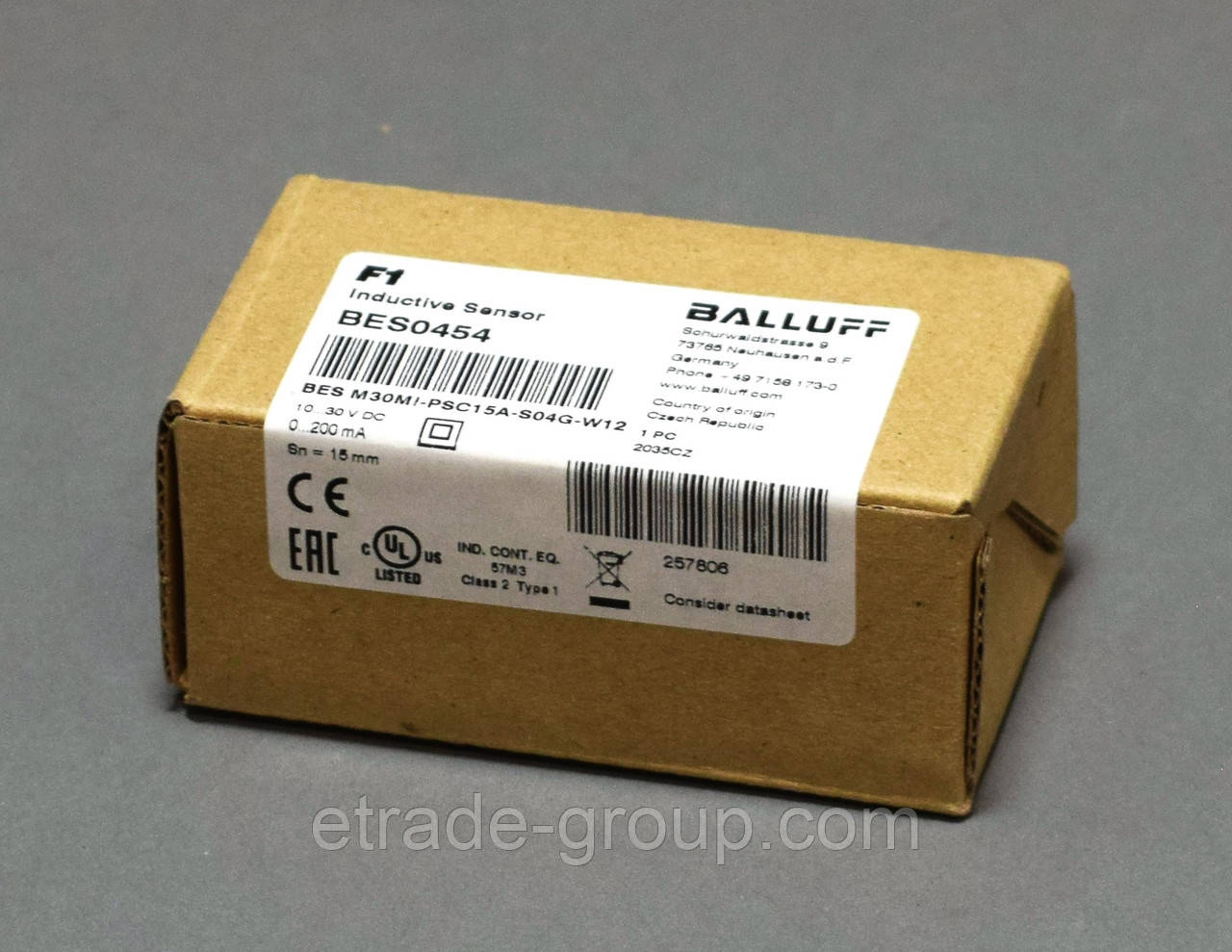 Індуктивний датчик BALLUFF BES_M30MI-PSC15A-S04G-W12 (BES0454)
