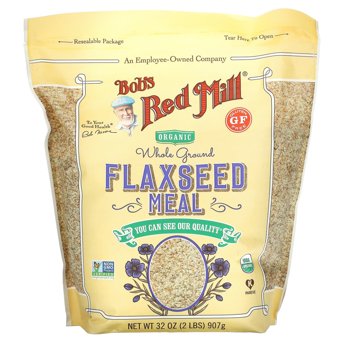 Органічна цільна лляна мука Bob's Red Mill (Organic Flaxseed Meal Whole Ground) 907 г