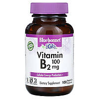 Рибофлавін вітамін B2 Bluebonnet Nutrition (Riboflavin Vitamin B2) 100 мг 100 капсул