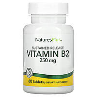 Рибофлавін вітамін B2 Nature's Plus (Riboflavin Vitamin B2) 250 мг 60 таблеток