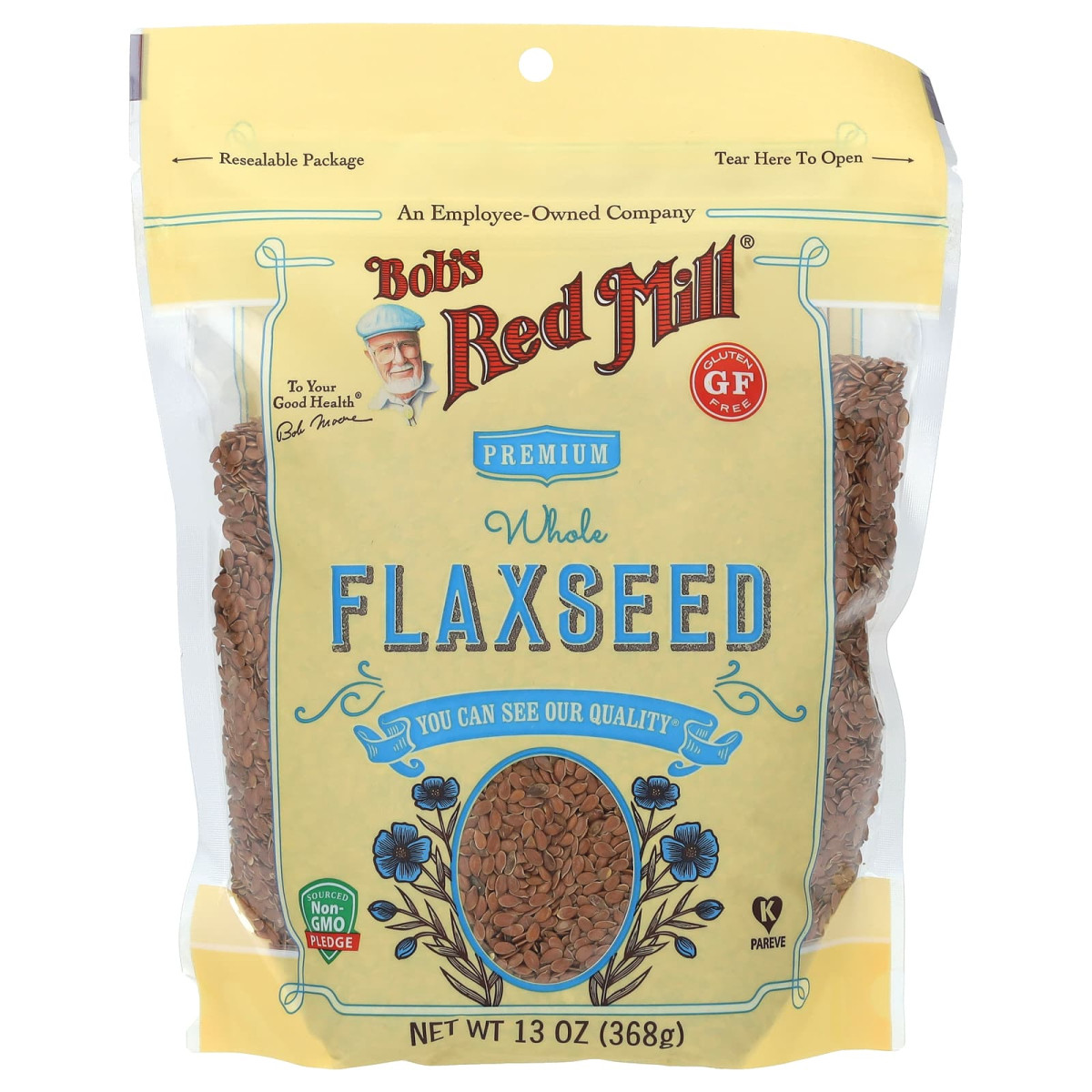 Преміальне незбиране лляне насіння Bob's Red Mill (Premium Whole Flaxseed) 368 г