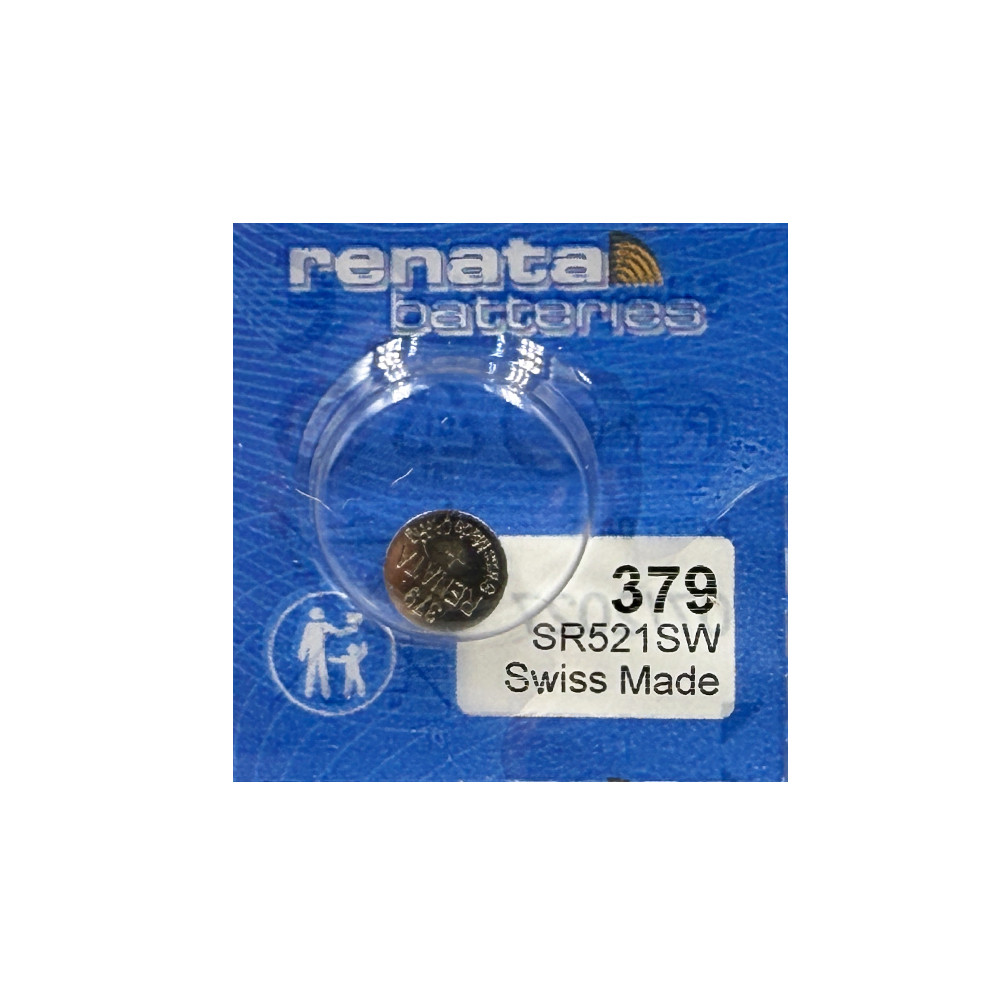 Годинникова батарейка 379 / SR521SW / AG0 Renata Silver Oxide (1.55v) 1шт., фото 1