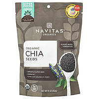 Органічні насіння Чіа, Navitas Organics, 16 унції (454 г)